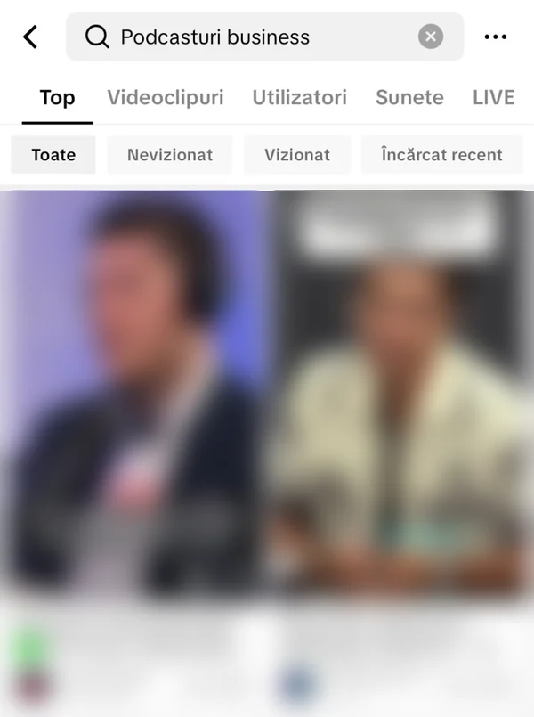 Căutare în TikTok după „Podcasturi business”